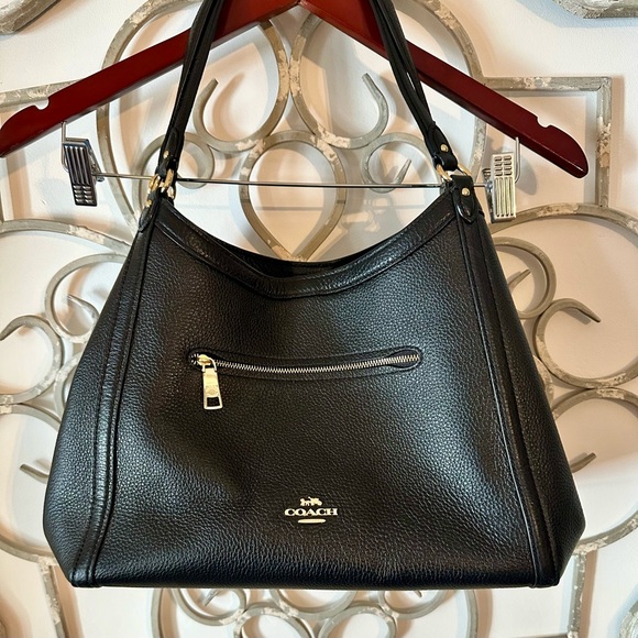 Coach Kristy Women’s Shoulder Bag- Black Leather - Picture 2 of 8
